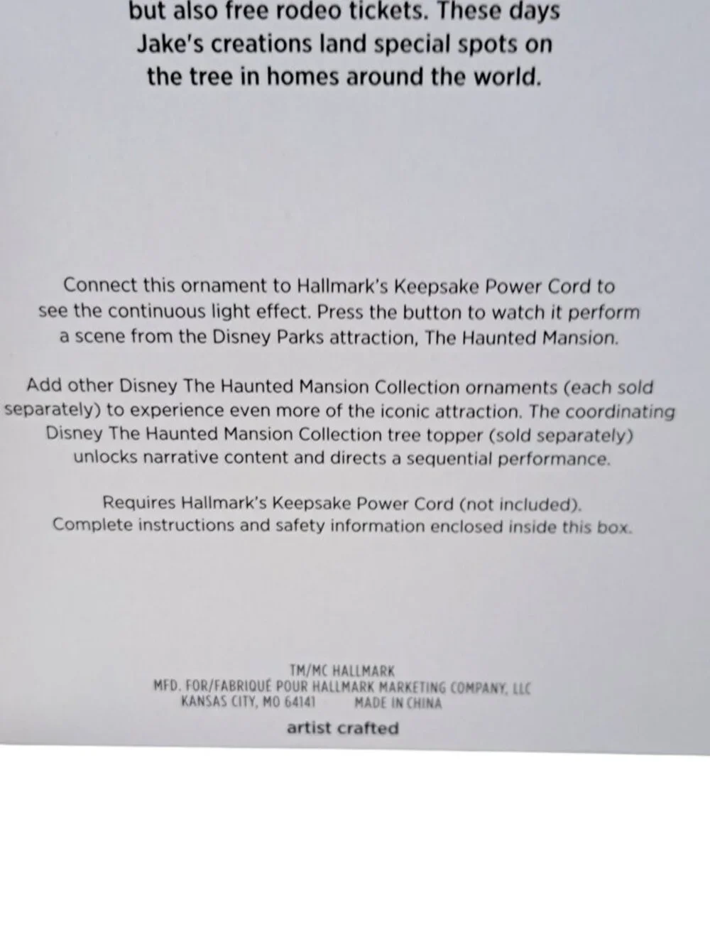 NWT Hallmark Disney Keepsake Haunted Mansion The Opera Singers ornament